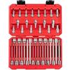 TEKTON SHB91316, Set di chiavi a bussola esagonali con attacco da 9,5 mm, con custodia, 38 pezzi (1/8-3/8", 3-10 mm)