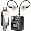 Xvive U4T9 - Set Sistema In Ear Monitor Wireless e Auricolari con Trasmettitore/Ricevitore, Trasmissione in Banda 2,4Ghz - 5 Ore di Autonomia, Cavo USB Doppio Ricarica e Adattatore XLR/Jack TS Inclusi