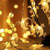 MUCHER Luci a forma di stella lunare, 6 m, 40 LED USB, decorazione Natale, matrimonio, compleanno, San Valentino, feste, camera da letto, interni-esterni (bianco caldo)