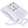 Dpofirs Picture Care Telefono per Anziani con Filo, Telefoni Fissi con Filo da 80 DB con Altoparlante, Telefono per Anziani con Filo con Tasti Grandi e Ampio Display per Anziani, Composizione One Touch