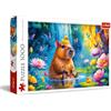 Trefl- Animali 1000 Pezzi-Puzzle con Un Capibara su Uno Sfondo con Cascata, per Adulti e Bambini dai 14 Anni in su, Multicolore, 10949