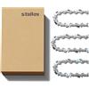 Tallox - 3 catene per motosega 1/4, 1,1 mm, 64 TG, 30 cm, versione 2025, con basso contributo compatibile con motoseghe Stihl MSA 60 MSA 70 MSA 120 MSA 140 MSA 160 MSA 200 MS 151