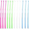 HoAhaMay 12 spazzole ortodonzie, spazzole interdentali Lacer, interspace Tuft spazzolino manuale morbido, per Gap ortodonzia Brackets gengive sensibili pulizia profonda(4 colori)