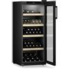 LIEBHERR WPbl 4601 GrandCru Cantinetta da libera installazione, GARANZIA 10 ANNI INCLUSA* originale LIEBHERR, 166 bottiglie, 1 zona, Nero e Vetro, 148,4 x 60 cm, Nuova classe F