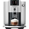 Ⓜ️🔵🔵🔵 JURA E6 Platino - Macchina da caffè espresso COMPLETAMENTE AUTOMATICA (dai chicchi al caffè), colore PLATINO, 2 tazze, anche bevande con latte, 11 tipi di bevande, FACILISSIMA DA USARE E DA PULIRE