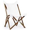 Telami - Sedia Tripolina - Collezione Sole Mio - Pieghevole e Leggera - Bianco Puro- Legno Tinto Teak - Made in Italy - Mobili da Esterno - Alta Qualità - Legno di Frassino -69 x 106 x 83 cm