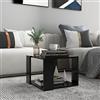 Refined Tavolino da Salotto Nero 40x40x30 cm in Legno Multistrato