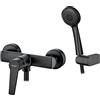 Ibergrif M12026B Rubinetto per Vasca da Bagno Rubinetto Miscelatore Monocomando per Doccia con Doccetta, Supporto e Flessibile Rubinetto per Vasca da Bagno