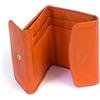 BEDETTI Elegante e Pratico Portafoglio Unisex in Pelle con Portamonete (Arancio)