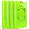 KAWAAN 4 Pzz Elementi Refrigeranti, Blocchi di Ghiaccio per Congelatore, Panetti di Ghiaccio per Borsa Termica, Capestore Ice Pack Freddo Extra Piatto, per Pranzi al Sacco, Picnic, Campeggio, 16 x 11 cm