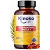 Kinoko life Astaxantina e Omega 7 dall'olio di olivello spinoso - 120 capsule con Omega 3, 6, 7, 9, luteina, betacarotene, vitamine E e A. Senza glutine. Senza OGM
