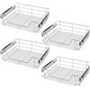 VELPAX 4x60 cm Cassetto Telescopico Cucina 25kg Cassetto Telescopico Metallo Guide Scorrevoli Cucina Cestelli Cucina Cassetti Estraibili Mobili Cucina Cestello con Binario