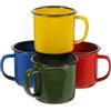 Operitacx Tazza Smaltata Vintage 6Cm Set 4 Pz Tazze in Latta Smaltata Per Casa Campeggio Design Retrò Multifunzione 150Ml