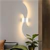 Goeco 80 cm Applique da Parete Interno, 27W 3000 lm 3000K Lampada da Parete LED Lunga Moderna con 2 Tubi Luminosi Luce Bianca Calda per Camera da letto Soggiorno Scala Cucina, Bianco