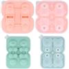 Anseom 2 Pezzi Stampo Ghiaccio Silicone, Cubetti di Ghiaccio a Forma di Orso 3D Pinguino Stampo per Gelato Tampo Cubetti Ghiaccio Silicone con Coperchio e Imbuto per Whisky Cioccolato Gelato Caramelle