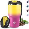 Grsta 20oz Tazza Termica, Tumbler Termico Ermetica Portatile, Termos Caffè, A Prova di Perdite Bicchiere Termico per Bevande Calde e Fredde, Isolata Sottovuoto In Acciaio Inox