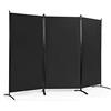 FANTASK 260 x 183 cm, divisorio, 4 pezzi, pieghevole, divisorio da parete in metallo e poliestere