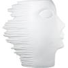 DRW Figura Vaso di una faccia in resina bianca 25x98x101 cm