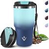 Grsta 20oz Tazza Termica, A Prova di Perdite Tumbler Termico, Termos Caffè Ermetica Portatile, Isolata Sottovuoto In Acciaio Inox, Bicchiere Termico per Bevande Calde e Fredde