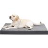 KSIIA Cuccia Cane Interno Taglia Grande L-Plus, Utilizzabile su Entrambi i Lati, Ortopedico Cuscino per Cani Sfoderabile e Lavabile, Letto per Cani Impermeabile, Materassino Grigio Scuro, 91x68cm