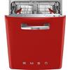Smeg LAVE-VAISSELLE TOUT INTÉGRABLE STFABRD3 ANNÉES 50 ROUGE
