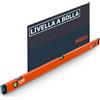 Presch Livella a bolla 120cm - Fiala infrangibile con pendenza 2% - Finestra di lettura verticale - Tappi antiscivolo innovativi - Superficie di misura precisa