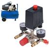 Zerone Pressostato per Valvola di Pressione del Compressore D'aria, Kit Valvola di Pressione del Compressore D'aria a Pressione Regolabile Regolatore del Collettore con Interruttore