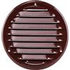 Steinberg14 Griglia di Ventilazione Rotonda 125mm - Marrone con Zanzariera - Copertura di Ventilazione - Registro di Scarico Aria