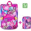 ZAINO SEVEN SJ GANG ESTENSIBILE BIG TINYPATCH GIRL + ASTUCCIO 3 ZIP SEVEN SJ GAN