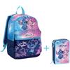 ZAINO SCUOLA 3 SCOMPARTI LILO & STITCH SEVEN + ASTUCCIO 3 ZIP