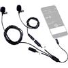 Movo Executive microfono lavalier per interviste, con clip, microfono secondario e ingresso per monitoraggio in cuffia, per Apple iPhone, iPad, Samsung, smartphone/tablet Android
