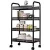 WELL HOME MOBILIARIO & DECORACIÓN Scaffale metallico a 4 ripiani con ruote 86x29x12cm