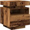 vidaXL Comodino con Luci LED Legno Antico 40x39x48,5 cm