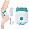 Generico Epilatore Smooth Glide, depilatore,Rasoio da donna senza fili - Depilazione elettrica, Lady Shaver, Epilatore corpo ricaricabile, 2 velocità, Tagliacapelli per gambe, zona bikini, labbra