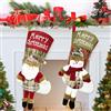 QZOSZ Calza Befana Vuota Set di 2, Grande Calze Befana Vuote Personalizzata Calze Natalizie da Appendere Personalizzate, Calza della Befana Calze di Natale al Camino Albero Decorazioni Natalizie per la Casa