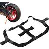 BINYI Cinghia di fissaggio universale per moto, cinghia di trasporto per accessori moto, cinghie di fissaggio per auto, sistema di ancoraggio per cinghia di traino posteriore (Nero)