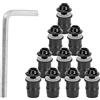 Tomotato Kit Viti Bulloni Parabrezza Moto 10 Pezzi, M5x16mm Bulloni di Montaggio Corpo Parabrezza Moto Universale Dadi con Chiave(Nero)