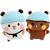 Hojalis Bubu Dudu Peluche, 2PCS Bubu And Dudu Plush, Bubu Dudu Gadgets,Bubu Dudu Bambole, Adorable Soft Plush Animal Pillow, Peluche Orso per Regali di Compleanno per Bambini (20CM)