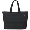 Keyck Borsa Tote Donna Borse Tracolla Grande Puffer Tote Bag Università Shopper Donna con Tasche Multiple Cerniera Leggera Borsa da Viaggi per Lavoro Ufficio Scuola, Nero