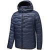 TONY BACKER jacket piumino uomo giubotto 100 grammi con cappuccio Regular Fit (BLU, S)