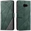 SONWO Cover per Galaxy A5 2017, Flip Caso in PU Pelle Case Cover Portafoglio Custodia per Samsung Galaxy A5 2017, [Kickstand] [Slot per Schede], Verde