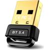 LUIRSAY Adattatore Bluetooth 5.4 USB per PC, Dongle Bluetooth EDR a Lunga Distanza 100m, Chiavetta Plug & Play per Windows 11/10/8.1/7, Compatibile con Cuffie, Tastiere, Mouse, Stampanti, Altoparlanti