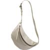 SH Leder Fania G697 - Borsa da donna in vera pelle a tracolla, unisex, per festival, viaggi, taglia media, 37 x 21 cm, beige., Grande