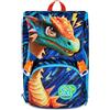 SJ GANG STYLE JAM GANG Zaino Scuola Estensibile Big, Blu, Zaino con Divisorio Interno, Tasca Superiore con Ali a Scomparsa, Tasca per Borraccia, 24 L, Zaino Scuola Elementare, Bambino