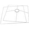 BESTonZON E27 Paralume Quadrato Telaio in Ferro 30cm Facile Installazione per Lampade da Soffitto E da Scrivania