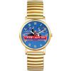 JewelryWe Trump-Attentat Orologio da polso elastico per uomo e donna, Donald Trump Survived Shot Fist Raised Analogico, al quarzo, in acciaio inox, con numeri romani, Trump #2 - Gold, Bracciale