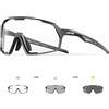 KAPVOE Fotocromatici Occhiali Ciclismo Uomo Occhiali MTB Donna TR90 Occhiali Bici da Corsa Trasparenti Occhiali da Sole Sportivi Anti-UV400 Occhiali da Ciclista Running Bicicletta Mountain Bike Nero