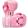 KUANG QUAN FIVING - Guanti da boxe per bambini, motivo panda da 4-6 oz, in rete traspirante, protezione per il polso integrata, per 3-9 anni (bianco, 6oz)