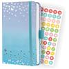 SIGEL J4346 Jolie Agenda settimanale 2024, Butterfly Confetti Candy, 9,5 x 15 cm, copertina rigida, 174 pagine, blu, viola