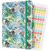 SIGEL J4355 Jolie Agenda settimanale 2024, Green Jungle Fever, 13,5 x 20,3 cm, copertina rigida, 174 pagine, verde, azzurro